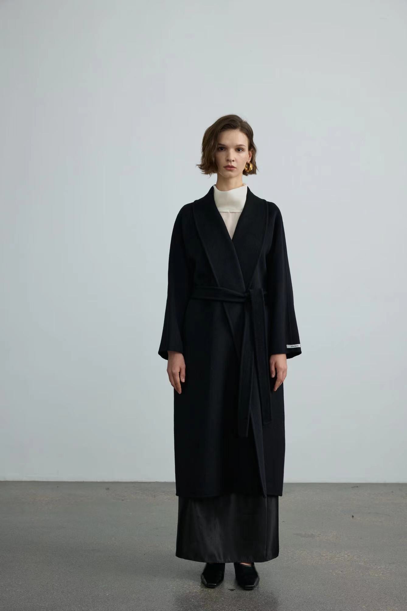 Handmade Double-Face 100% Bathrobe Wool Coat