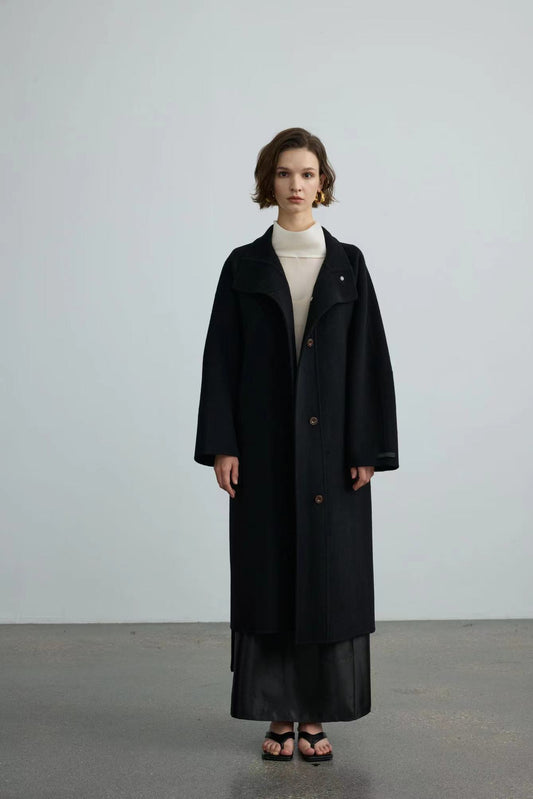 Handmade Double-Face 100% Single-breasted Wool Coat