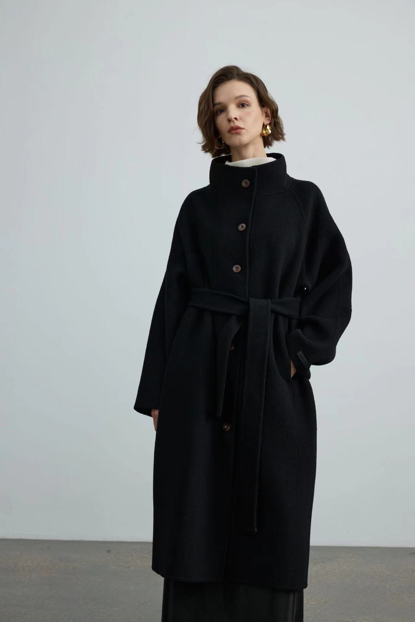 Handmade Double-Face 100% Single-breasted Wool Coat