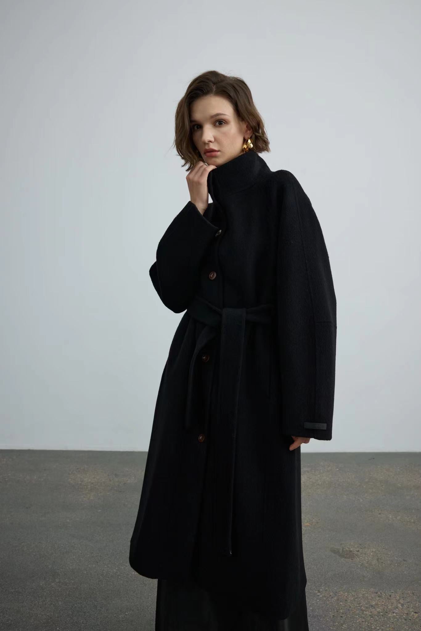 Handmade Double-Face 100% Single-breasted Wool Coat