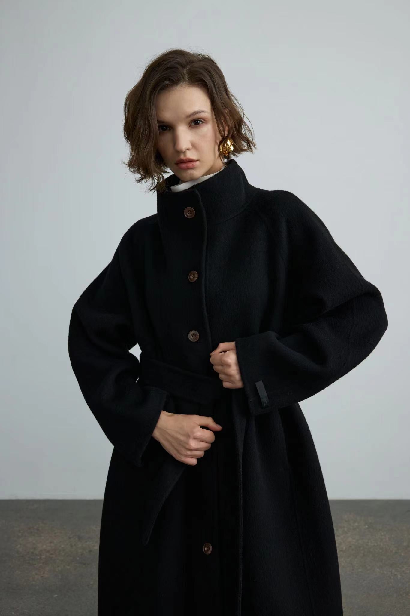 Handmade Double-Face 100% Single-breasted Wool Coat