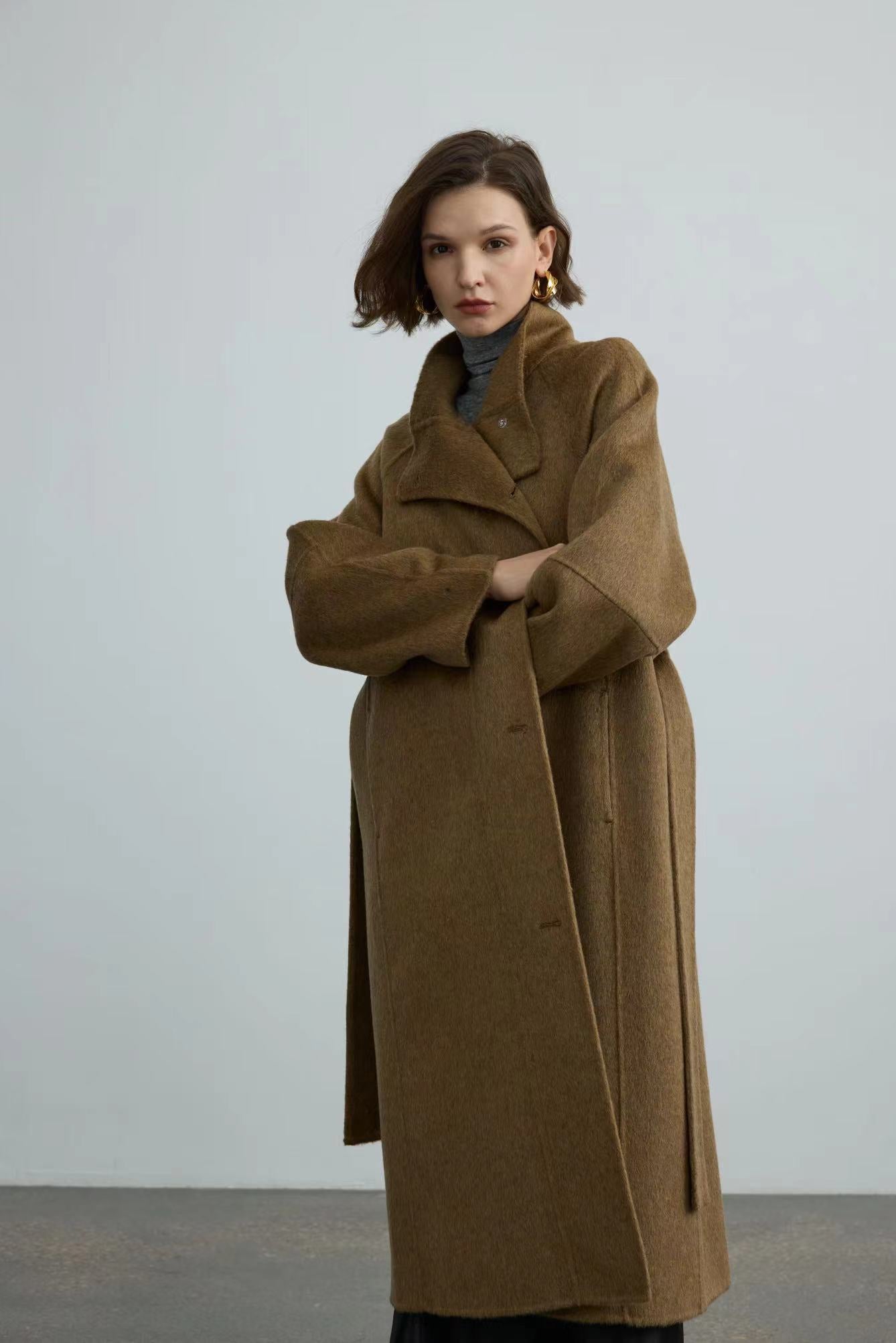 Handmade Double-Face 100% Single-breasted Wool Coat