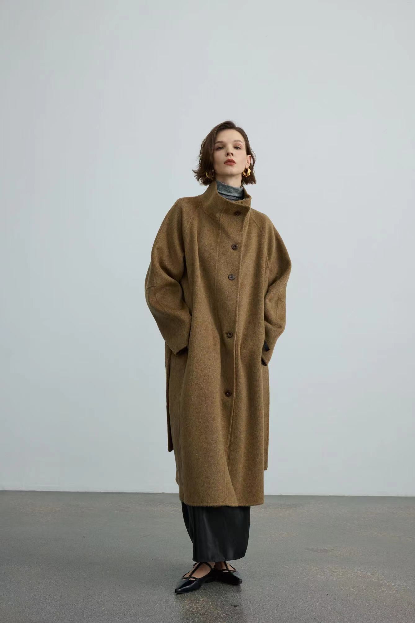 Handmade Double-Face 100% Single-breasted Wool Coat