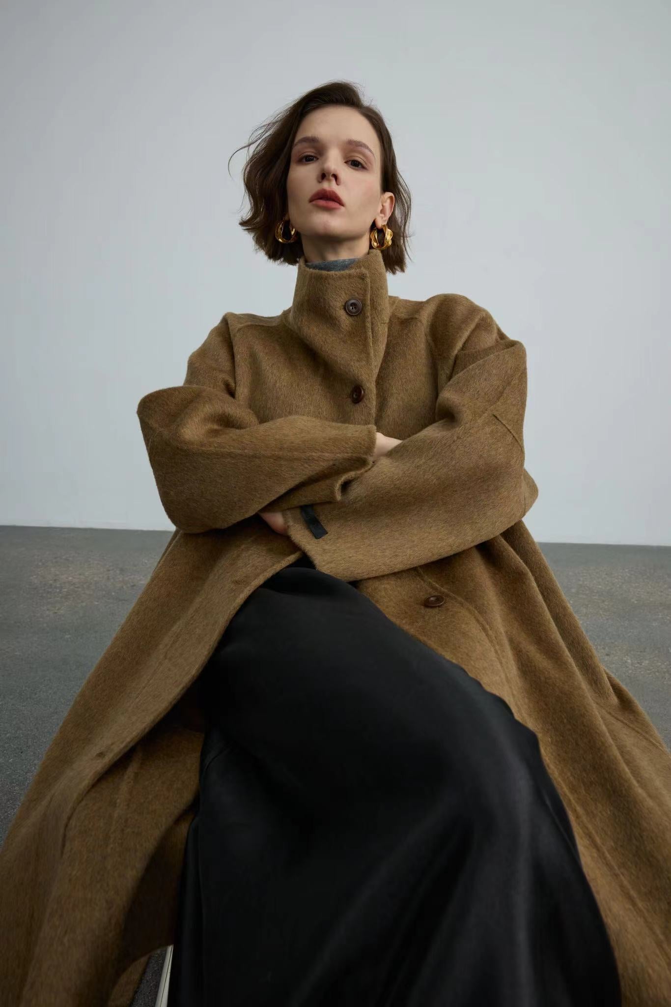 Handmade Double-Face 100% Single-breasted Wool Coat